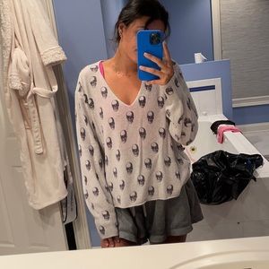 Skull cashmere sweater.